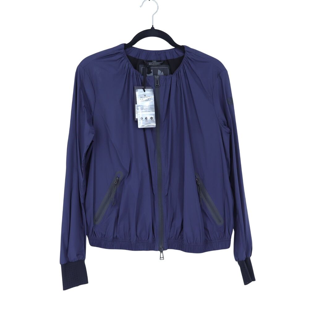 Belstaff Velocity Jacket NWT Admiral Blue Softshell Windbreaker Women's 40/US M
